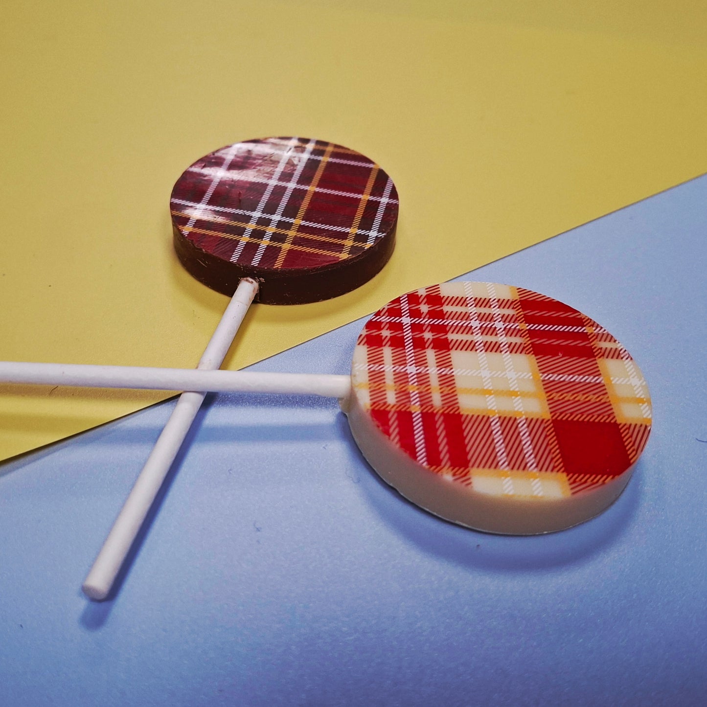 Tartan Chocolate Lolly