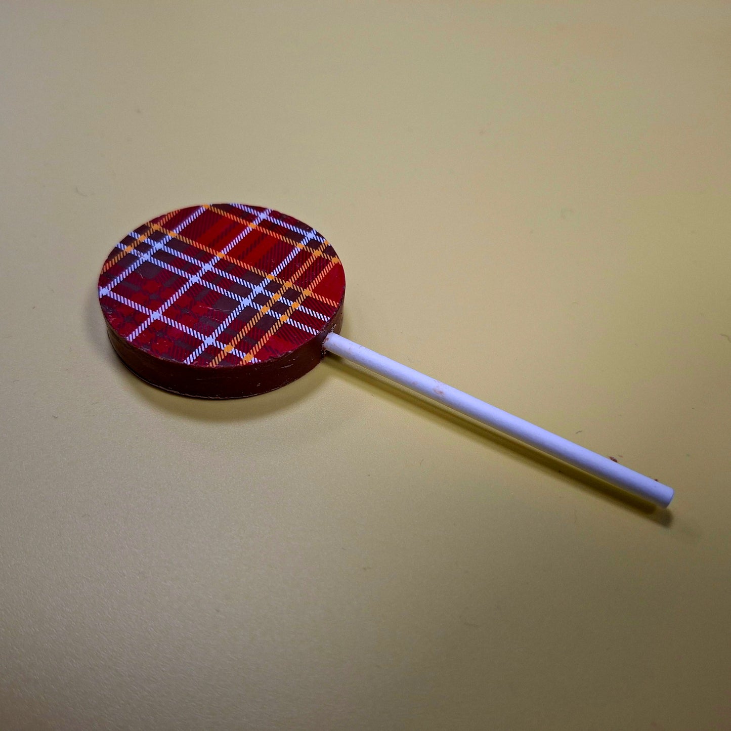 Tartan Chocolate Lolly